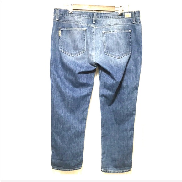 Paige Jimmy Jimmy Crop Distressed Jeans Size 32 - Picture 3 of 10
